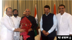 মহারাষ্ট্র মন্ত্রীসভায় যোগ দিলেন এনসিপি-র অজিত পাওয়ার। 
