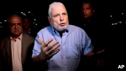 FILE - Panama's ex-President Ricardo Martinelli, shown here in Panama City, Aug. 9, 2019, was sentenced July 18, 2023, for money laundering.