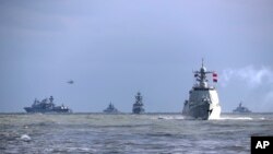 Meli za kivita za Russia na China katika mazoezi