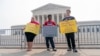 People in favor of canceling student debt protest outside the Supreme Court, June 30, 2023, before the Court ruled that the Biden administration overstepped its authority in trying to cancel or reduce student loans for millions of Americans.