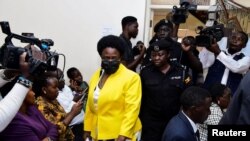  Mary Goretti Kitutu, mmoja kati ya mawaziri wanaoshtakiwa kwa ufisadi wa mabati eneo la Karamoja huko Uganda. April 6, 2023.