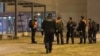 Finnish border guards wait at the Nuijamaa border checkpoint in Finland, Nov. 17, 2023.