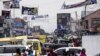 Election campaign banners are pictured in the popular Ndjili neighborhood in Kinshasa, DR Congo, on Dec. 15, 2023. 