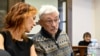 Oleg Orlov, the co-chair of the Nobel Prize winning Russia's human rights organization Memorial, appears in court in Moscow on Dec. 14, 2023. 