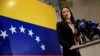 Maria Corina Machado, the winner of Venezuela's opposition presidential primary, addresses the media, in Caracas, Oct. 24, 2023.