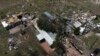 Destroyed homes are seen after a deadly tornado rolled through the previous night, May 26, 2024, in Valley View, Texas.