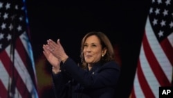 Kamala Harris, vice-presidente dos EUA e candidata democrata.