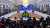 Delegates attend a weekend meeting at an unnamed hotel in St. Julian's, Malta, to discuss Ukraine's peace formula for ending the war with Russia, Oct. 28, 2023. (Ministry for Foreign and European Affairs and Trade/Handout via Reuters)