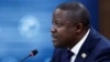 FILE - Zambian Foreign Minister Stanley Kakubo participates in a memorandum of understanding signing ceremony with U.S. Secretary Antony Blinken and Democratic Republic of the Congo Foreign Minister Christophe Lutundula, in Washington, Dec. 13, 2022. 