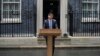 Britain's Prime Minister Rishi Sunak speaks to the media outside 10 Downing Street in London, May 22, 2024.