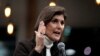 FILE - U.S. presidential candidate Nikki Haley speaks at a campaign event on Dec.12, 2023, in Manchester, New Hampshire. At another New Hampshire town hall, in Berlin on Dec. 27, Haley answered a question about the cause of the U.S. Civil War without mentioning slavery.