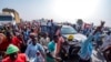 Rabi'u Musa Kwankwaso, presidential candidate of the New Nigerian Peoples Party, greets his supporters during a final election campaign rally in Kano Nigeria, Feb. 23, 2023. 