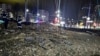 This handout photo released by Telegram Channel of Belgorod Region Governor Vyacheslav Gladkov shows the site of the crater after an explosion in Belgorod, Russia, April 21, 2023.