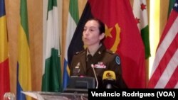 Brigadeira general Rose Keravuori, sub-diretora de Inteligência do Comando dos EUA para África, Luanda, Angola, 25 Abril 2023