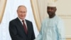 Russian President Vladimir Putin meets Malian junta leader Assimi Goita in Strelna, Russia, July 29, 2023. In March 2024, the two discussed strengthening cooperation, and on May 24, the countries launched a large solar plant project in southwestern Mali.