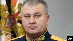 FILE - Lt. Gen. Vadim Shamarin, deputy chief of the Russian military general staff, poses for an official photo in Moscow, Russia, Oct. 6, 2023, in this image released by the Russian Defense Ministry Press Service. 