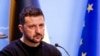 Ukraine's President Volodymyr Zelenskyy takes a question from journalists during a joint news conference with Belgium's Prime Minister Alexander De Croo, not pictured, following their meeting in Brussels, May 28, 2024.
