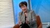 International Monetary Fund (IMF) Managing Director Kristalina Georgieva speaks during an interview with AFP at IMF headquarters in Washington, Jan. 10, 2024.