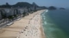 FILE — An aerial view of the Copacabana beach in Rio de Janeiro, Brazil, Nov. 10, 2023. 