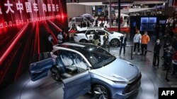 资料照片: 2021年4月19日比亚迪EA1 Xdream汽车亮相第19届上海国际汽车工业展览会。