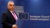 FILE - Hungary's Prime Minister Viktor Orban arrives for a meeting at an EU summit in Brussels on Oct. 26, 2023. Orban said on Nov. 10, 2023, that he does not support moving forward on negotiations on Ukraine's future membership in the EU.