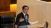 Thailand Prime Minister Prayuth Chan-ocha answers questions during a no-confidence debate at the Parliament in Bangkok, Thailand, Tuesday, July 19, 2022. (AP Photo/Sakchai Lalit)