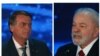President Jair Bolsonaro, left, and former President Luis Inacio Lula da Silva debate during the presidential debate before the Oct. 2 election.