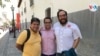 Juan Carlos Paredes, Francisco Cova y Leandro Rossi, integrantes de Reencontrarte Caracas. Febrero de 2022. Foto: Carolina Alcalde - VOA.&nbsp;