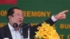 FILE - Cambodian Prime Minister Hun Sen delivers a speech at the launching ceremony of the Cambodia-China Friendship Preah Kossamak Hospital in Phnom Penh, Cambodia, Monday, March 21, 2022. (AP Photo/Heng Sinith)