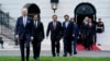 President Joe Biden and leaders from the Association of Southeast Asian Nations (ASEAN) arrive for a group photo on the South Lawn of the White House in Washington, Thursday, May 12, 2022. (AP Photo/Susan Walsh)