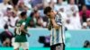 Argentina's Lionel Messi reacts disappointed during the World Cup group C soccer match between Argentina and Saudi Arabia at the Lusail Stadium in Lusail, Qatar, Tuesday, Nov. 22, 2022.