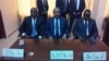Le président de l’Assemblée nationale, Aubin Minaku, à gauche, le Premier ministre Samy Badibanga, au centre, et le Directeur de cabinet du président Joseph Kabila, Néhémie Mwilanya, présents au lancement du dialogue politique, à Kinshasa, RDC, 8 décembre