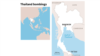 A map of Thailand showing the location of Pattani province.