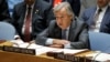 FILE - U.N. Secretary-General Antonio Guterres speaks during a meeting of the Security Council to discuss peacekeeping operations, at U.N. headquarters in New York, Sept. 20, 2017. Guterres on Sept. 25, 2018, said at a high-level meeting on peacekeeping on the sidelines of the General Assembly that peacekeepers today are "facing a more fundamental challenge — namely, the gulf between aspirations and reality." 