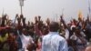 Les partisans du leader de l'opposition congolaise lors d'un rassemblement politique à Kinshasa, RDC, 31 juillet 2016.
