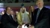 FILE - In this May 21, 2017 photo, Egyptian President Abdel Fattah al-Sissi, Saudi King Salman, U.S. First Lady Melania Trump and President Donald Trump, visit a new Global Center for Combating Extremist Ideology, in Riyadh, Saudi Arabia.