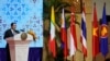 Cambodian Prime Minister Hun Sen delivers the opening speech for the 55th ASEAN Foreign Ministers' Meeting (55th AMM) at a hotel in Phnom Penh, Cambodia, Wednesday, Aug. 3, 2022.