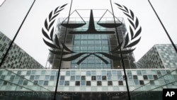 FILE - The building of the International Criminal Court, or ICC, is seen in The Hague, Netherlands, Nov. 7, 2019.