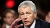 Republican Chuck Hagel, President Obama's choice for defense secretary, testifies before the Senate Armed Services Committee during his confirmation hearing, on Capitol Hill, Jan. 31, 2013.