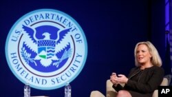 Aliyekuwa Waziri wa Usalama wa Ndani wa Marekani Kirstjen Nielsen.