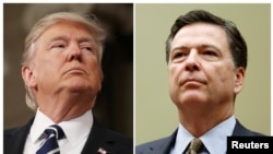  Donald Trump na aliyekuwa mkurugenzi wa FBI, James Comey