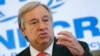 Antonio Guterres, United Nations High Commissioner for Refugees (UNHCR) speaks to media about the refugee crisis in Europe, following their bilateral meeting at the UNHCR headquarters in Geneva, Switzerland, Sept. 4, 2015. 
