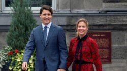 Primer ministro de Canadá Justin Trudeau y su esposa Sophie Gregoire Trudeau.