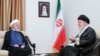 نعیم قاسم در کنار علی خامنه‌ای