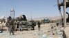 Security forces are deployed at the site of suicide attacks and an ongoing clash between Taliban insurgents and government forces in the main police station in eastern Paktia province, Afghanistan, Jun 18, 2017. The Taliban stormed a police headquarters in eastern Afghanistan Sunday after striking it with suicide car bombs, killing at several police officers, officials said. 