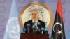 FILE - The U.N. envoy for Libya, Ghassan Salame, speaks during a news conference in Tripoli, Libya, April 6, 2019. Salame said, May 21, 2019, that the country is on the verge of descending into a full-scale civil war.