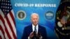  US President Joe Biden with Vice President Kamala Harrisdelivers remarks on Covid-19 response
