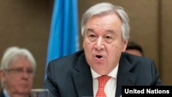 Le Secrétaire général de l'Onu, M. Antonio Guterres, le 3 avril 2018. (ONU/Jean-Marc Ferré)