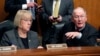 FILE - In this Jan. 31, 2017, photo, Senate Health, Education, Labor, and Pensions Committee Chairman Sen. Lamar Alexander, R-Tenn., and the committee's ranking member Sen. Patty Murray, D-Wash., are seen on Capitol Hill in Washington.