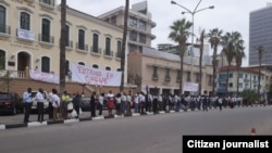 Greve geral de funcionários da Justiça, Luanda. 
